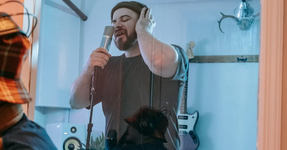 Professional home recording studio setup