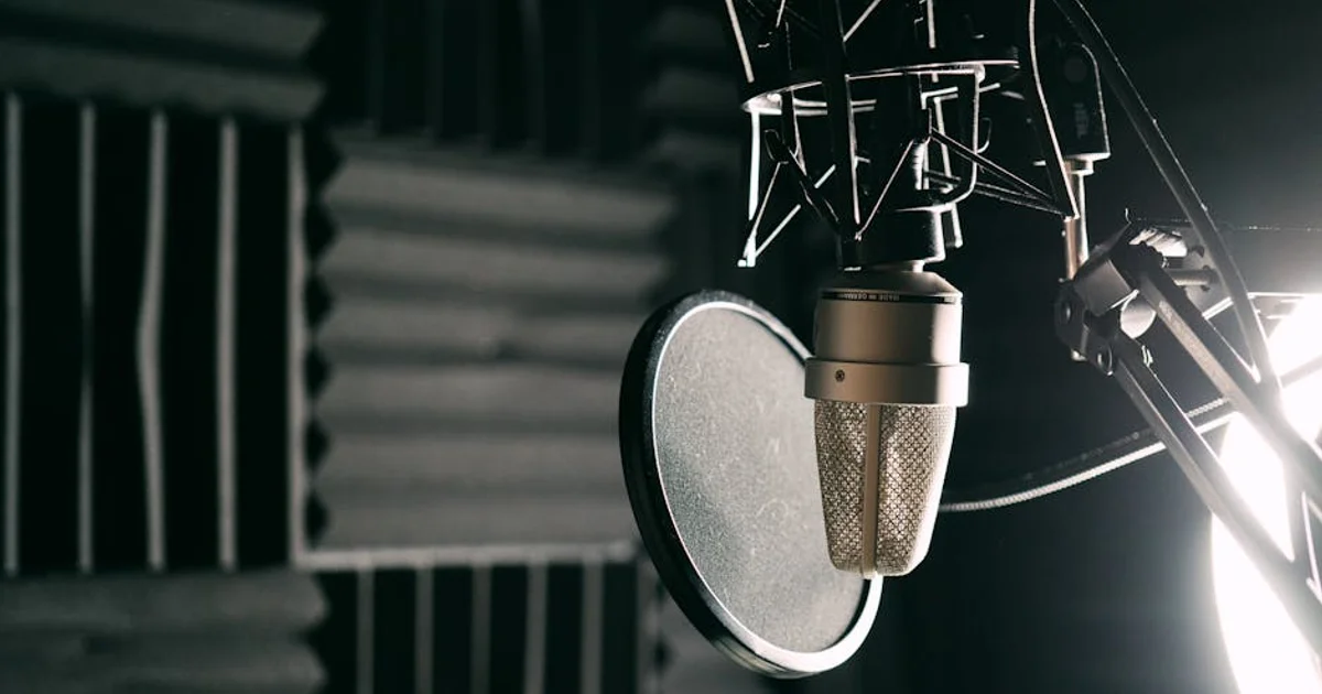 Voice actor in professional home studio recording audio for ACX submission