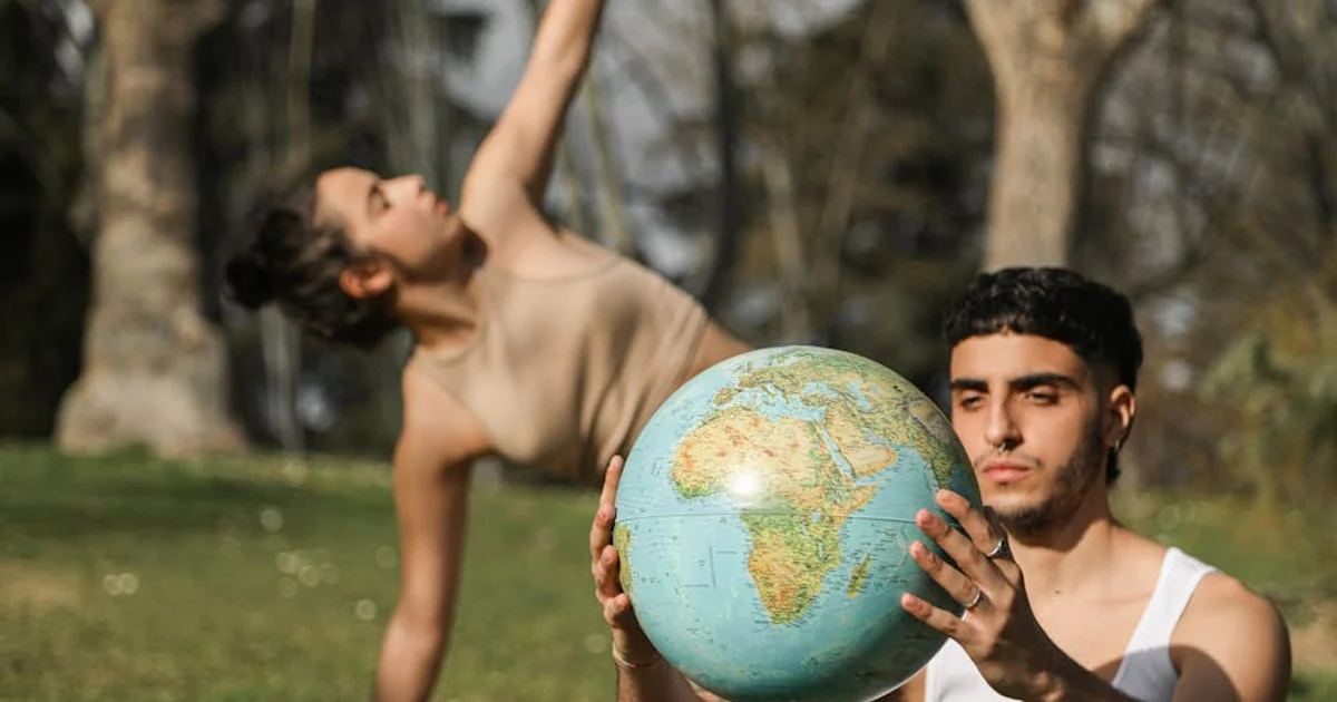 A professional Nigerian voice actor in a modern recording studio, wearing headphones and speaking into a microphone, with a subtle overlay representing diverse e-learning students from various cultures engaging with digital content.